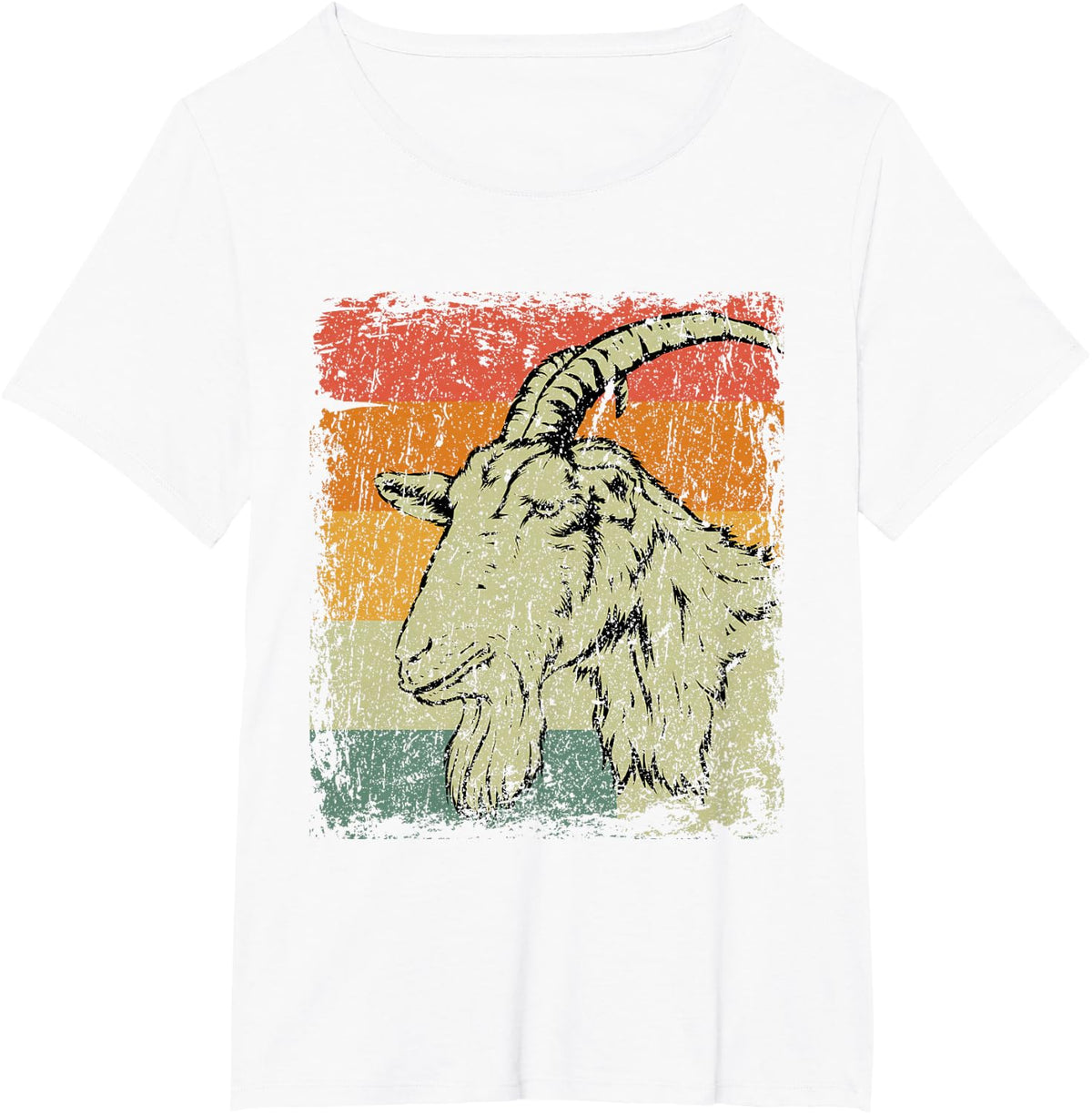 Retro Billy Goat Farmer Gift Vintage Goat T-Shirt - White