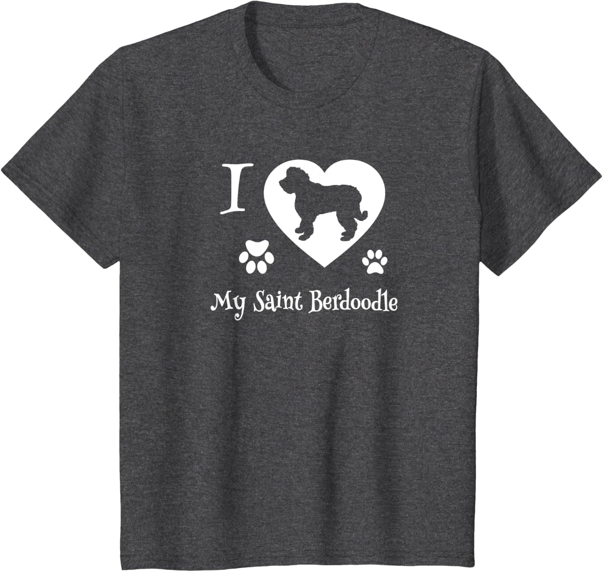 Saint Berdoodle Shirt Design for Saint Berdoodle Dog Lovers Men Women Kids T-Shirt - Dark Heather Grey