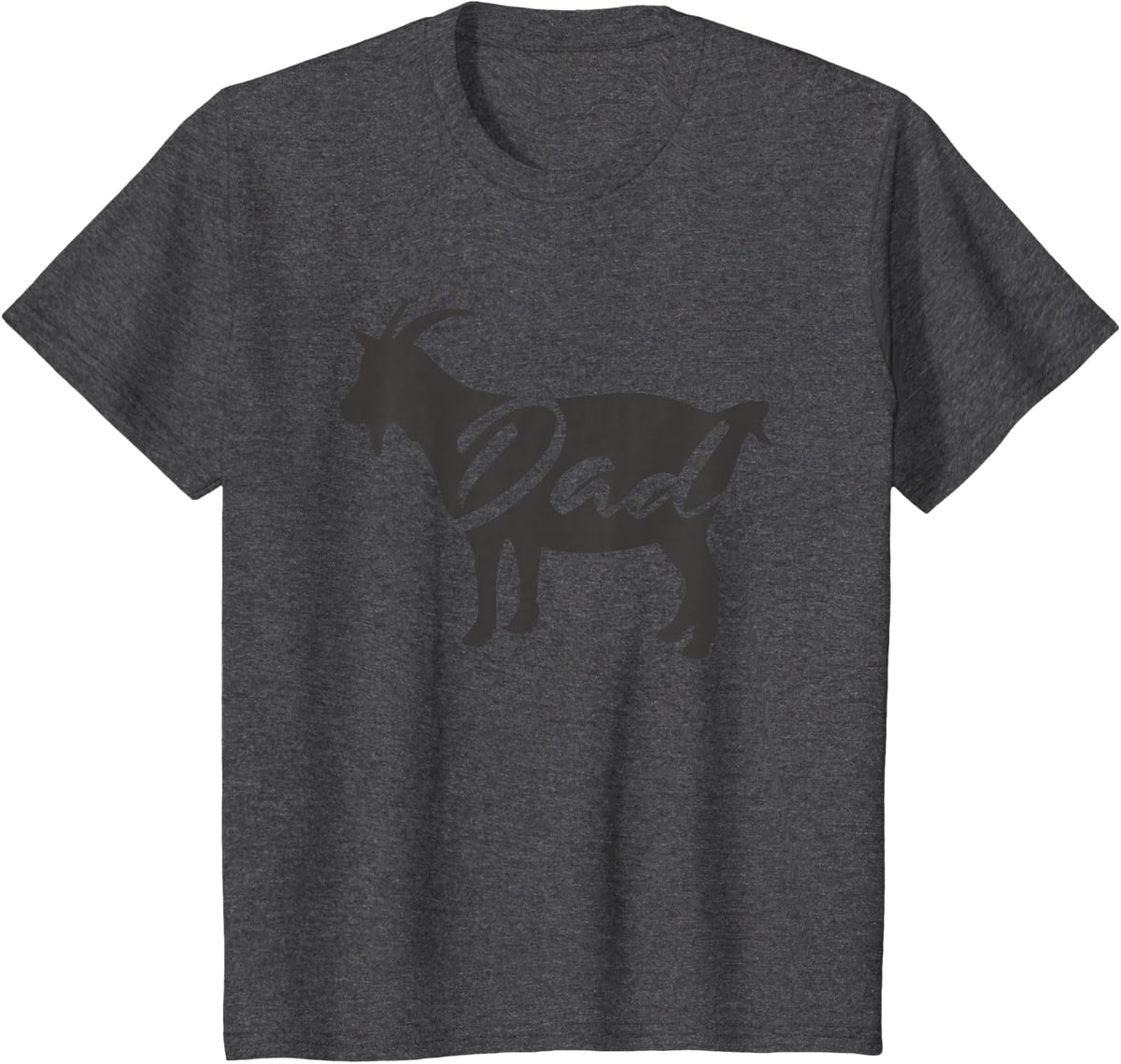 Goat Silhouette for Goat Dad T-Shirt - Dark Heather Grey