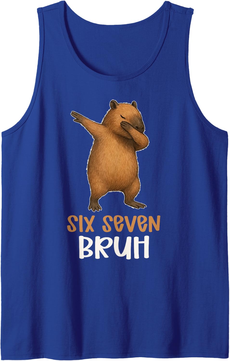 67 Meme Capybara Six Seven Bruh Capybara Lover Sleeveless Tank Top - Royal Blue