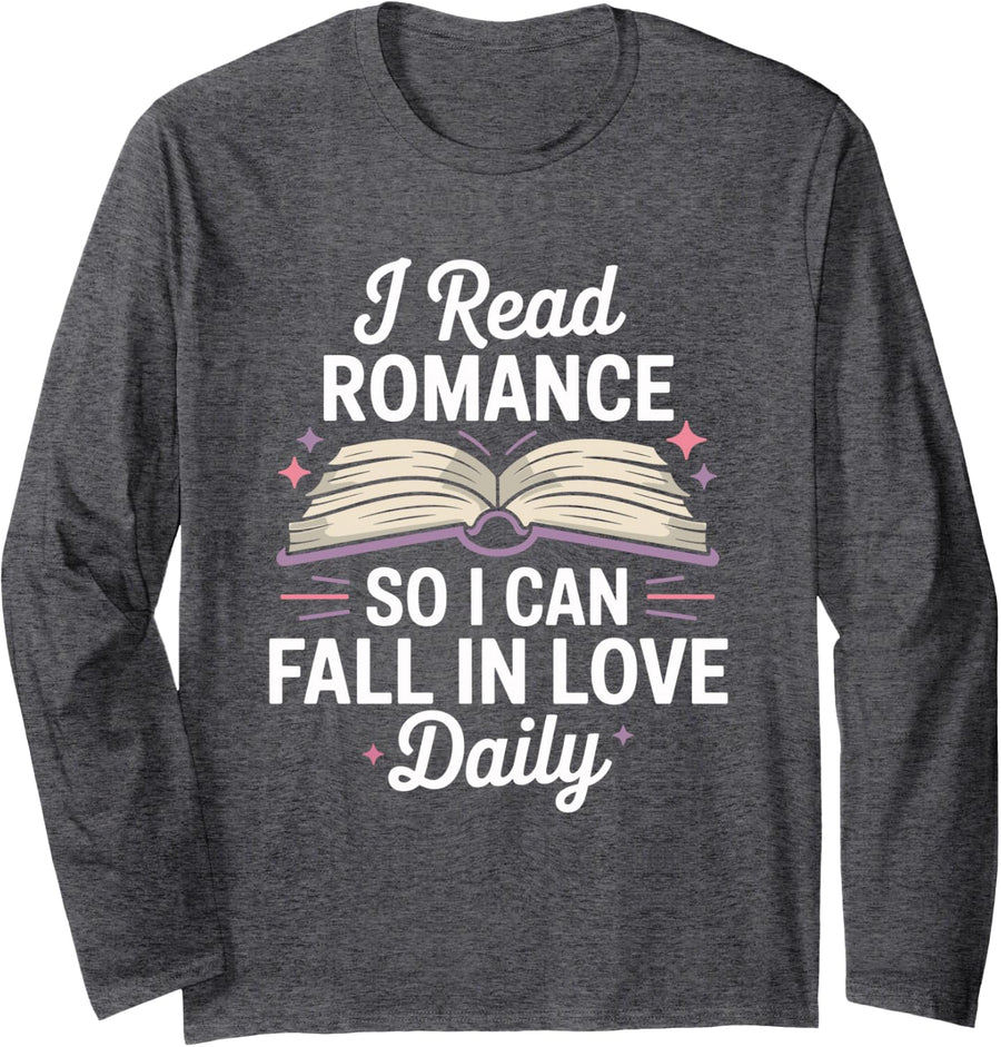 Romance Book Club Spicy Books Reader and Morally Grey Lover Long Sleeve T-Shirt - Adult Unisex Dark Heather Grey