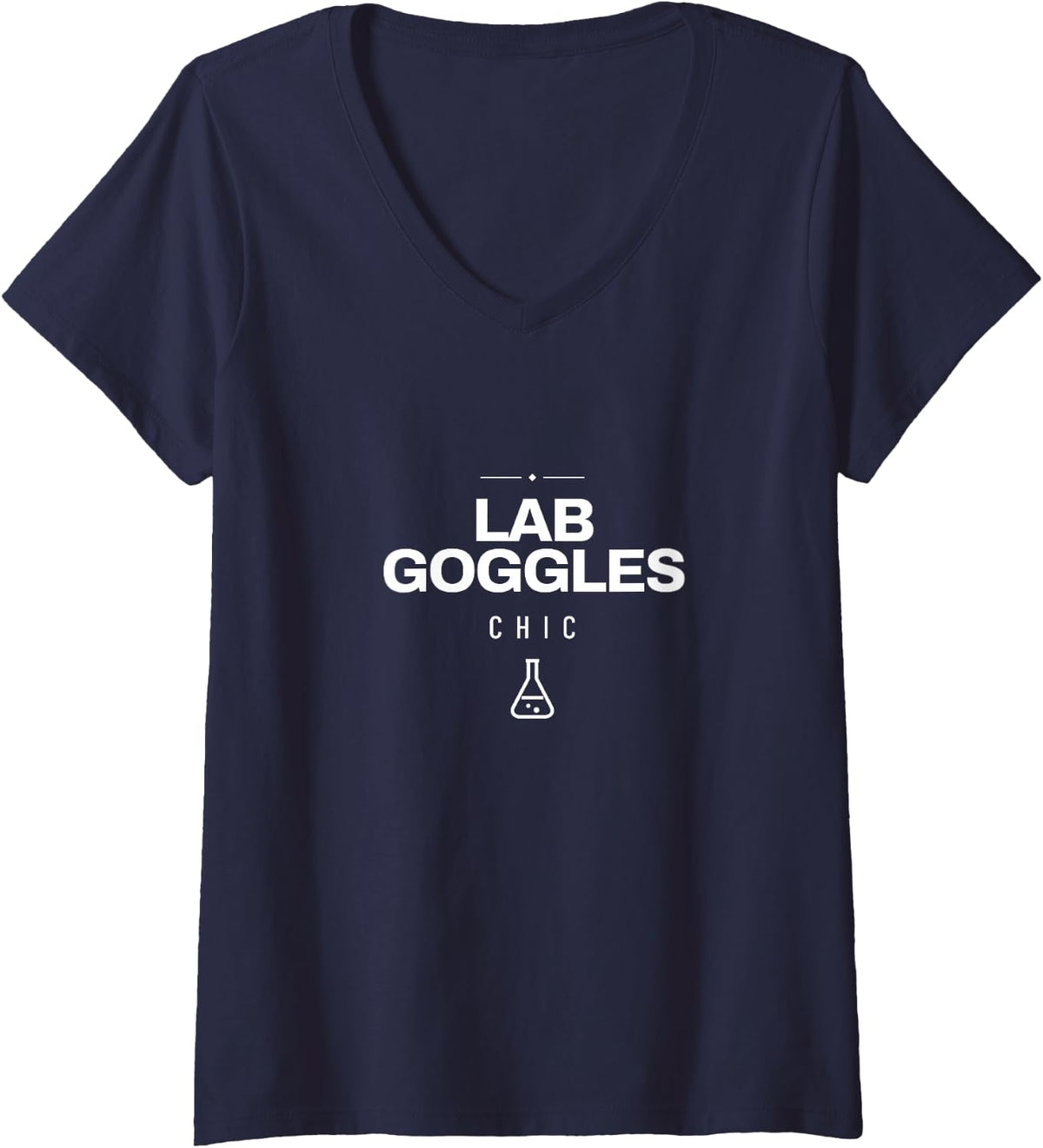 Women's Chemistry Organic Chemistry Science Nerd V-Neck T-Shirt - Navy Blue