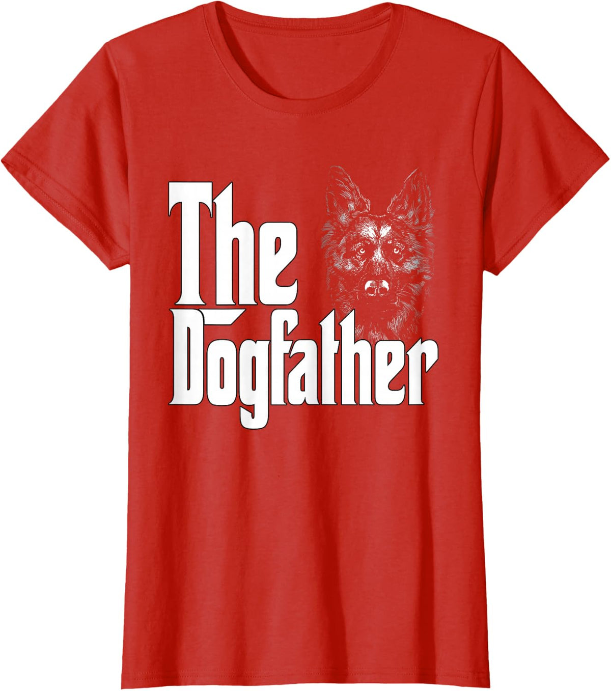 German Shepherd Dog Dad Dogfather Dogs Daddy Father T-Shirt - Red
