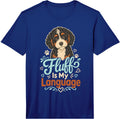Men's Bernedoodle Dog Fluff is My Language Performance T-Shirt - Royal Blue