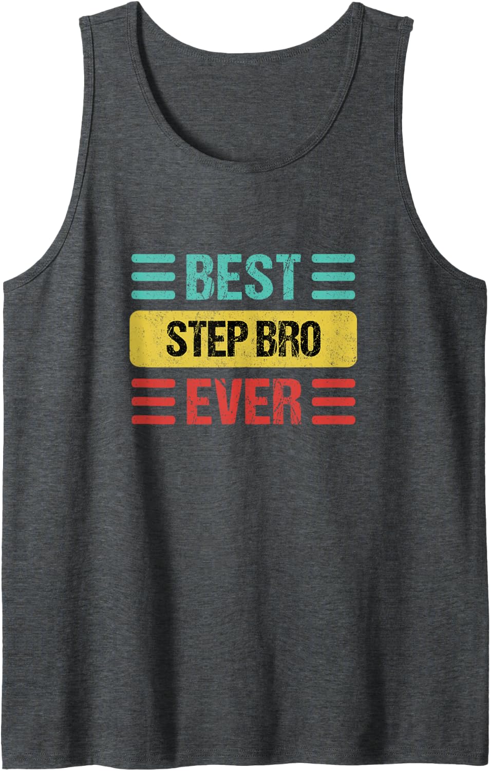 Step Bro Sleeveless Tank Top - Dark Heather Grey