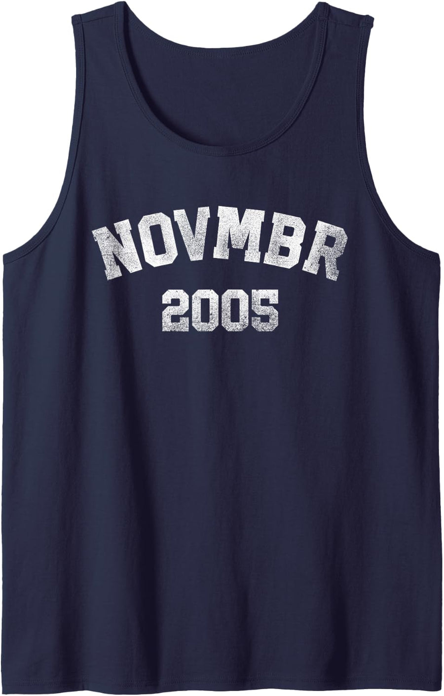 Vintage November 2005 21st Birthday 21 Years Old - Awesome Sleeveless Tank Top - Navy Blue