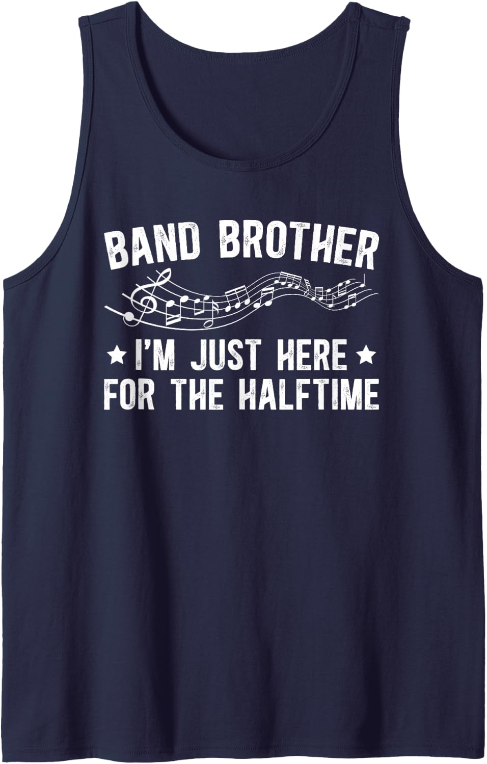 Men's Band Brother Funny Marching Band Bro Sleeveless Tank Top - Navy Blue