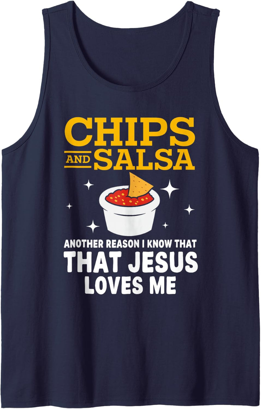Chips and Salsa Tank Top - Navy Blue