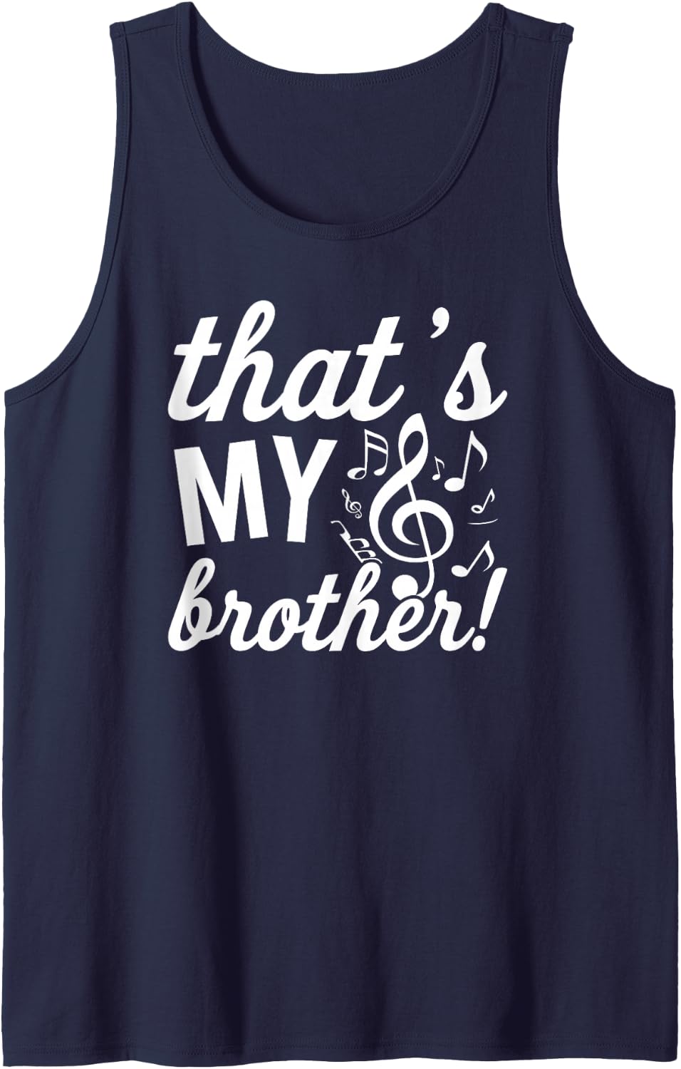Men's That's My Brother Marching Band Brother Marching Band Bro Sleeveless Tank Top - Navy Blue