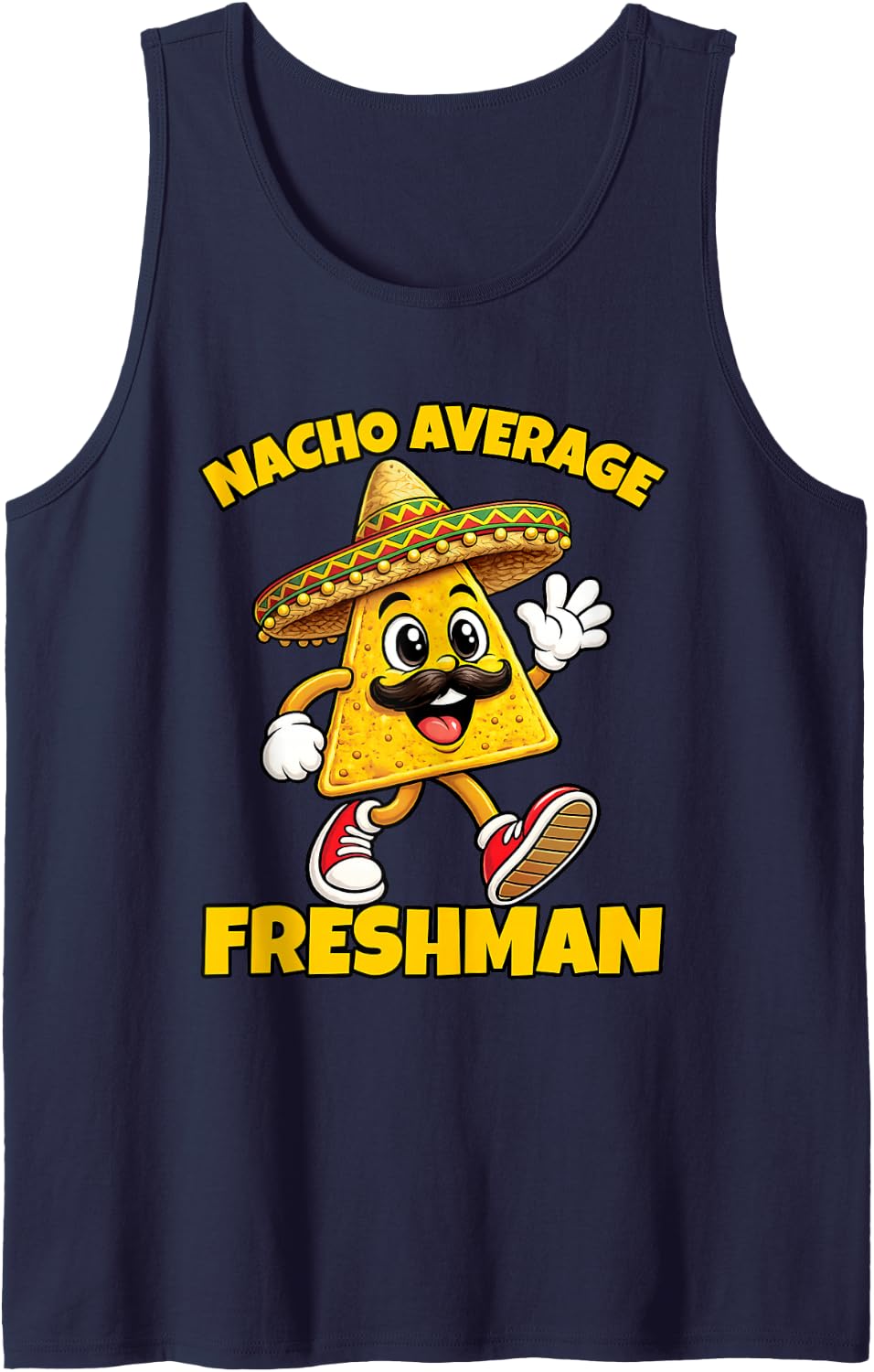 Nacho Average Freshman Funny High School Cinco De Mayo Tank Top - Navy Blue
