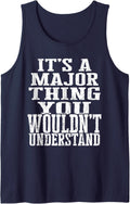 It's A Major Thing Matching Family Reunion First Last Name Sleeveless Tank Top - Navy Blue