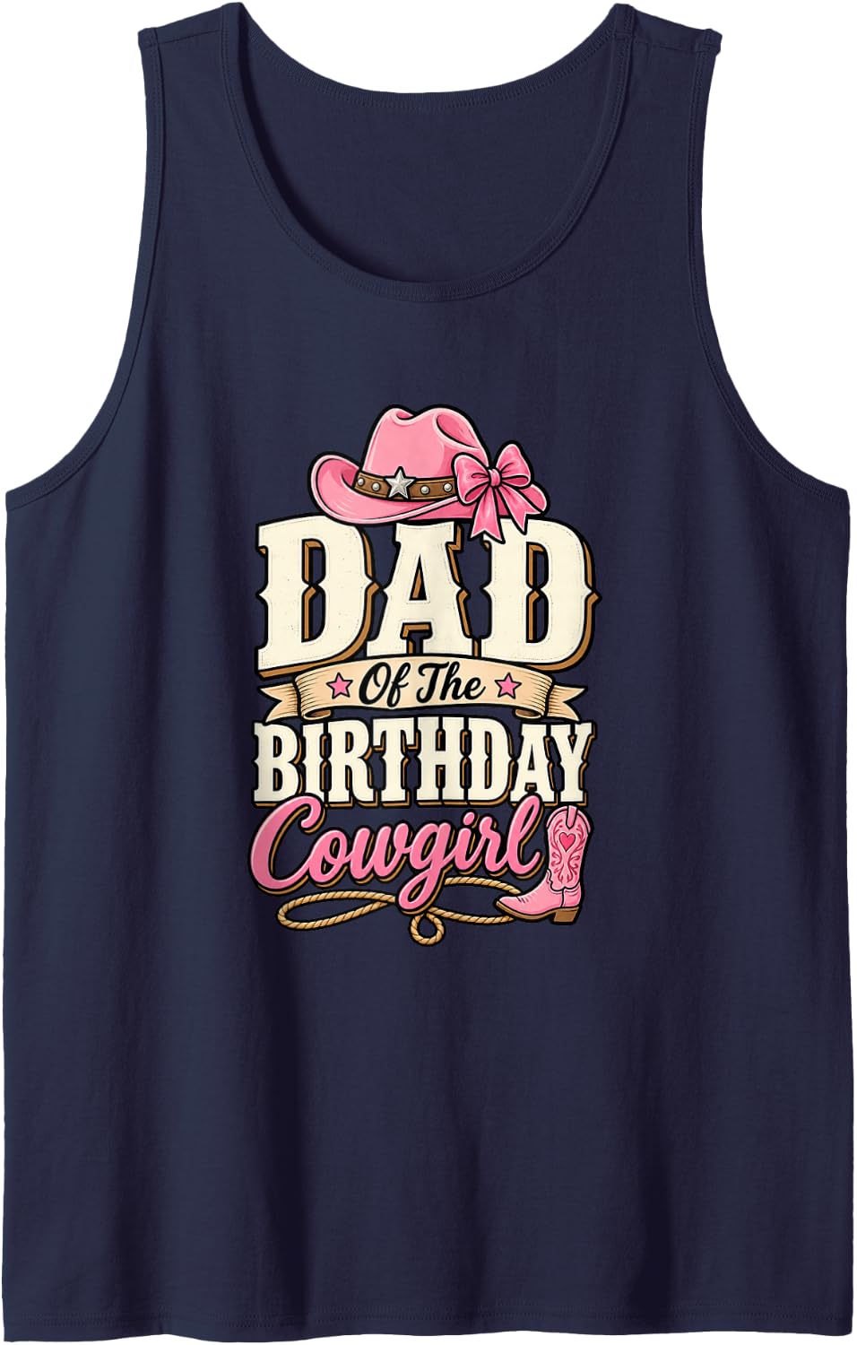 First Rodeo Family Sleeveless Tank Top - Navy Blue