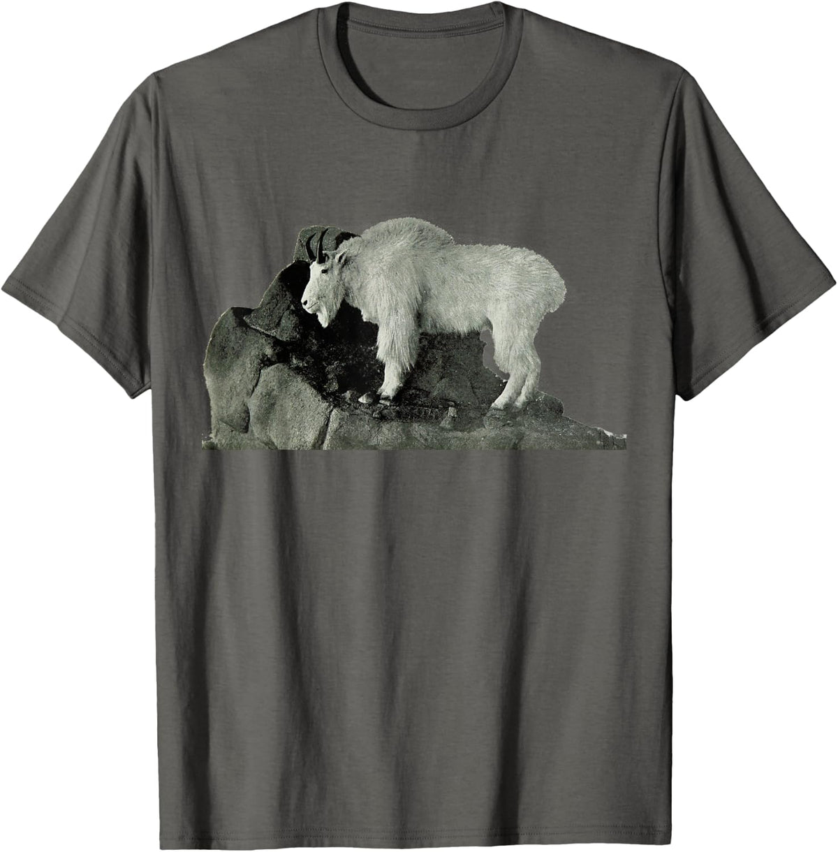 Mountain Goat Vintage Photo T-Shirt T-Shirt - Asphalt Grey