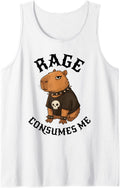 Rage Consumes Me Capybara Humor Tank Top - White