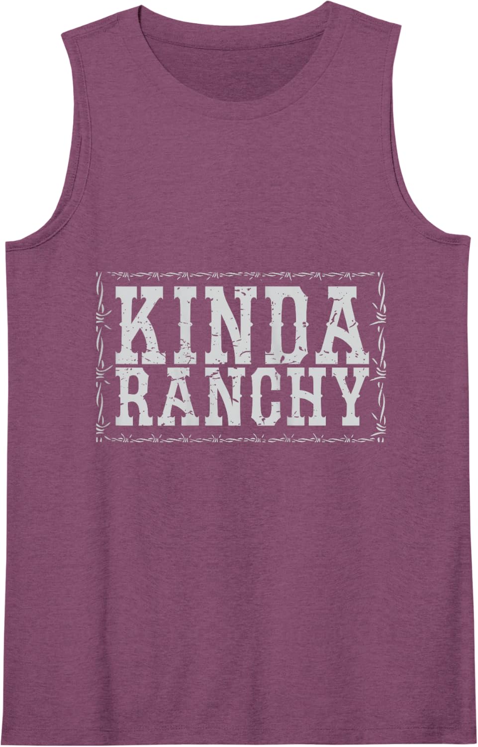 Kinda Ranchy Boho Cowgirl Western Howdy Tank Top - Purple