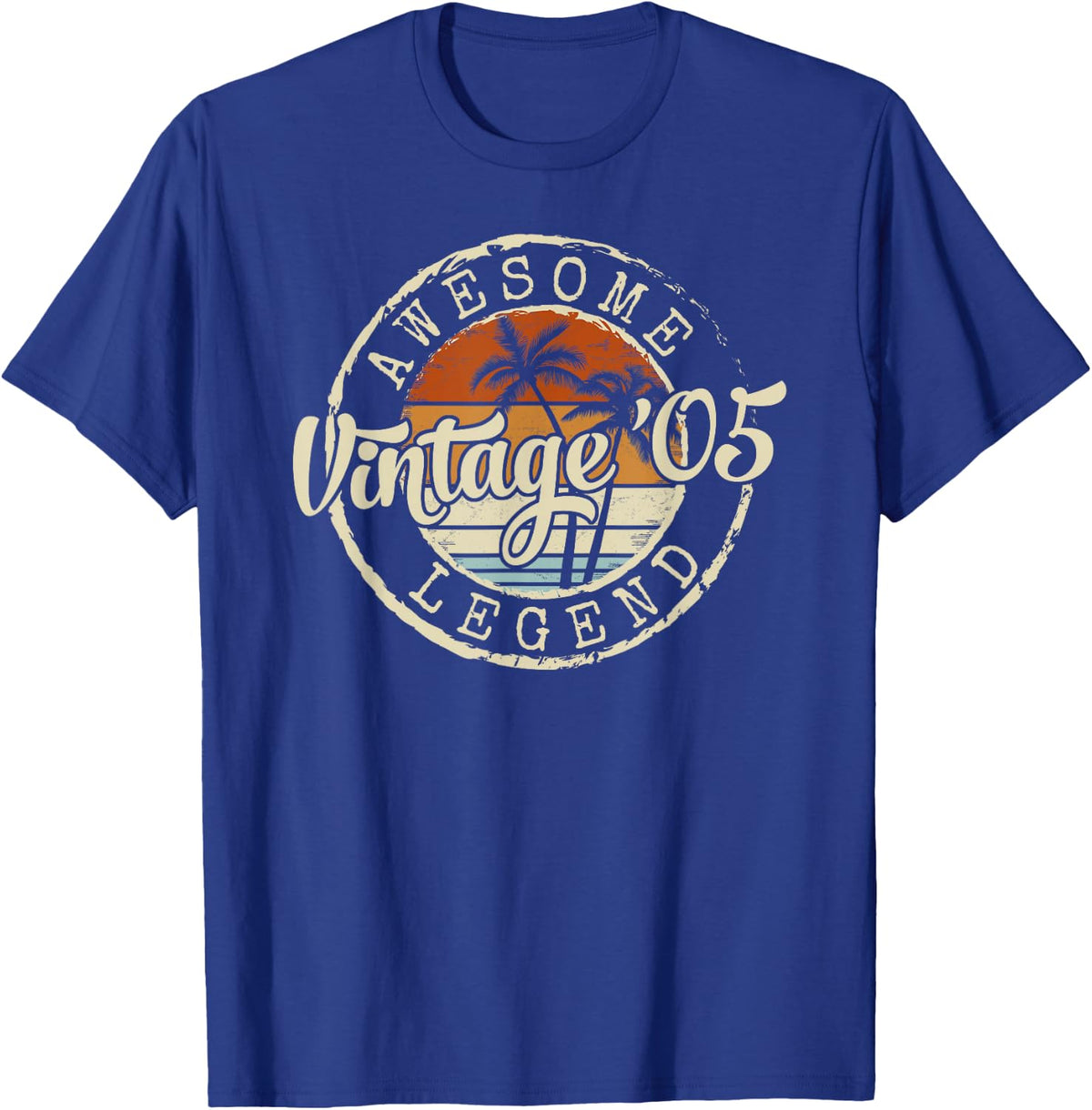 Vintage 2005 21yr 21st Birthday Gifts for Men 21 Years Old T-Shirt - Royal Blue