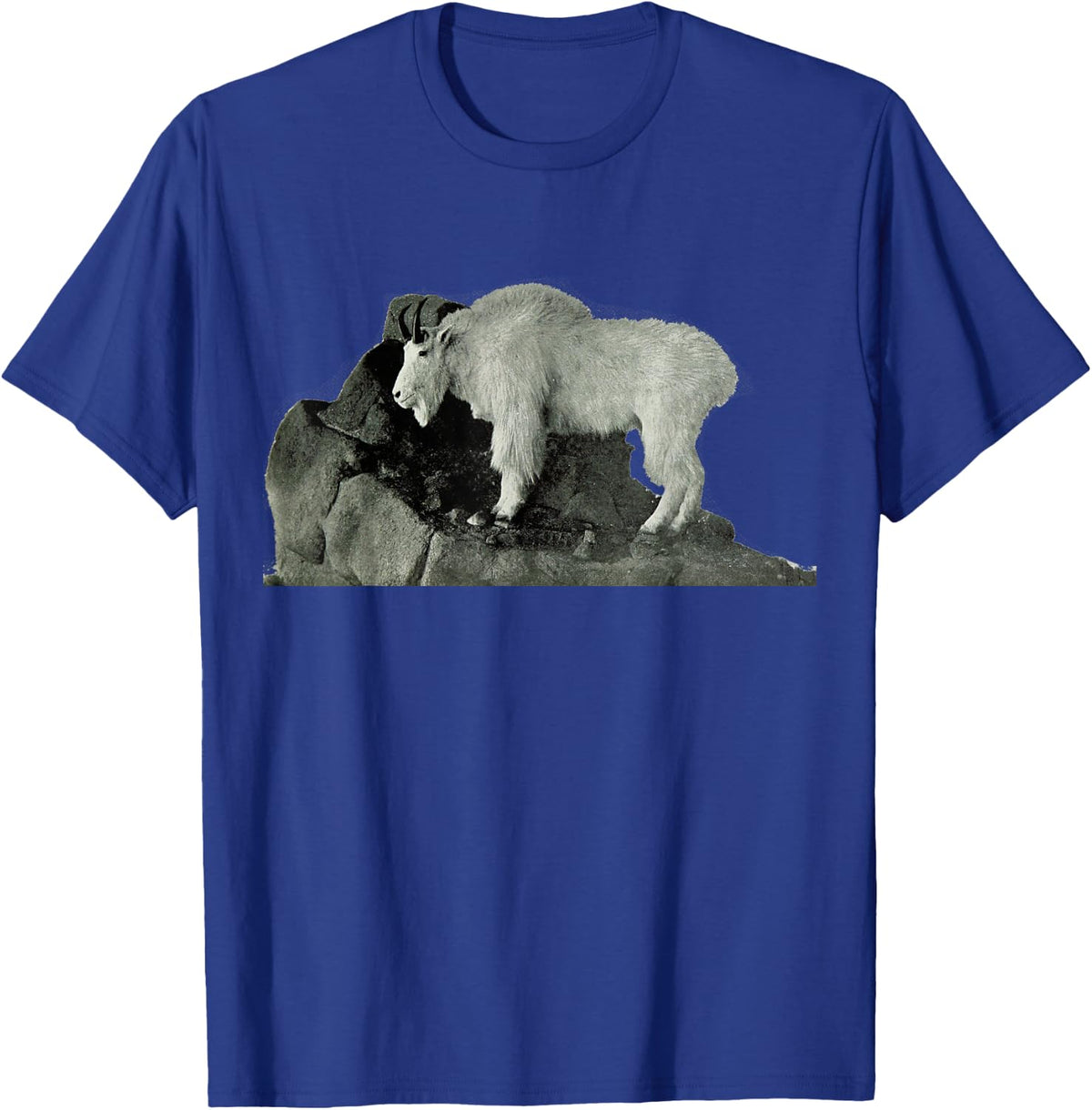 Mountain Goat Vintage Photo T-Shirt T-Shirt - Royal Blue
