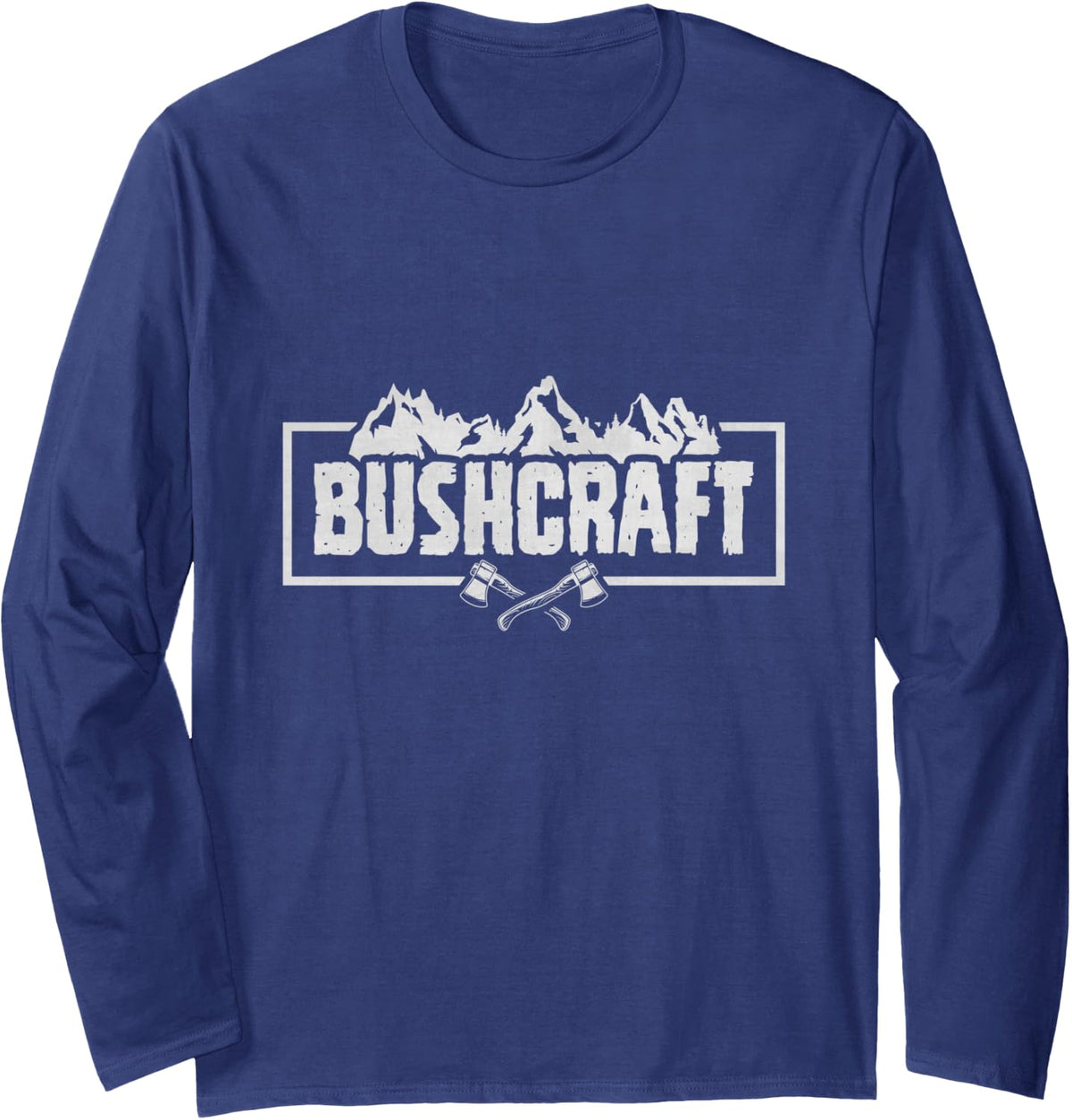 Bushcraft Long Sleeve T-Shirt - Adult Unisex Navy Blue