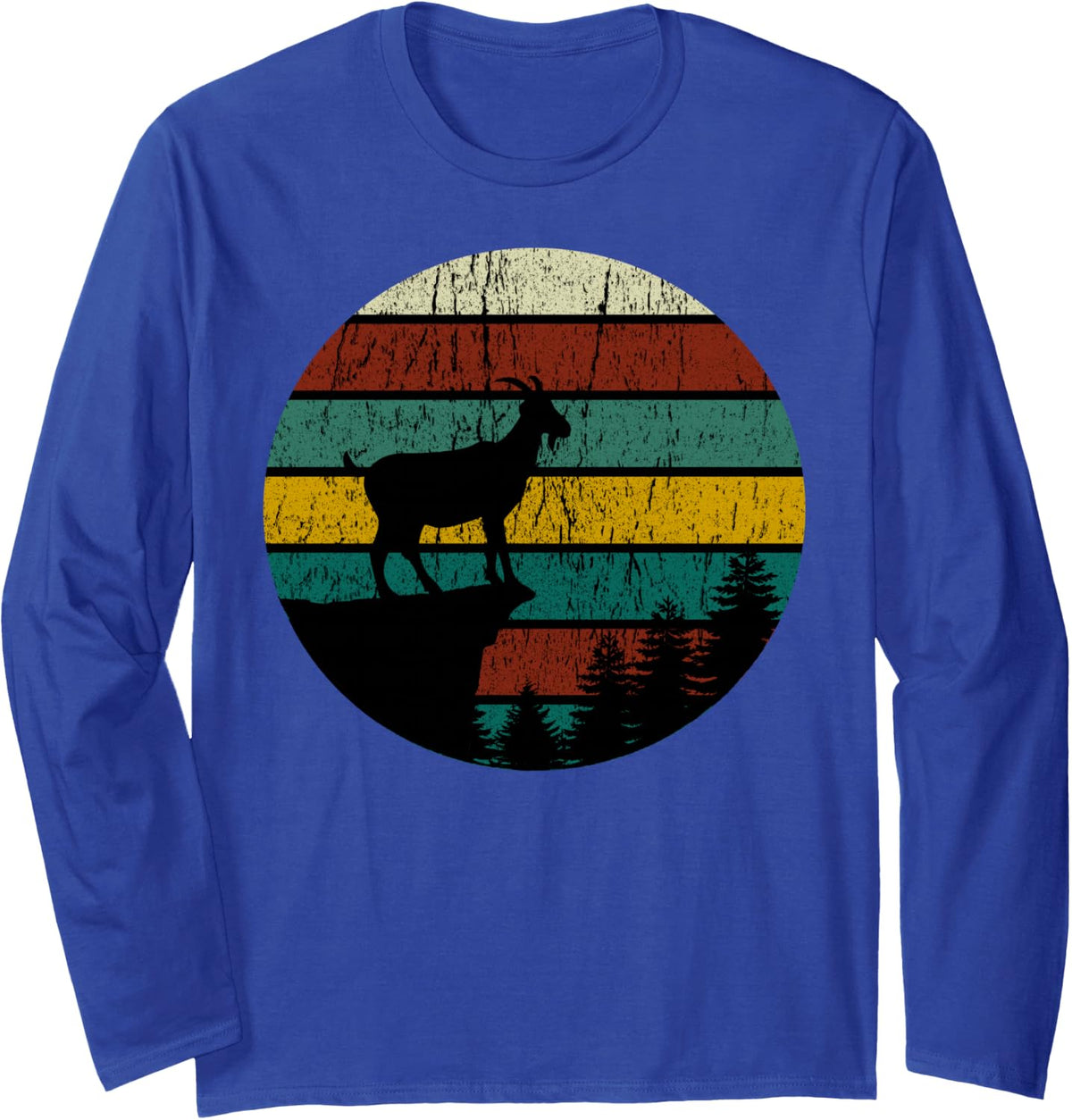 Goat Clothes Goat Farmer Gift Farm Men Women Long Sleeve T-Shirt - Adult Unisex Royal Blue