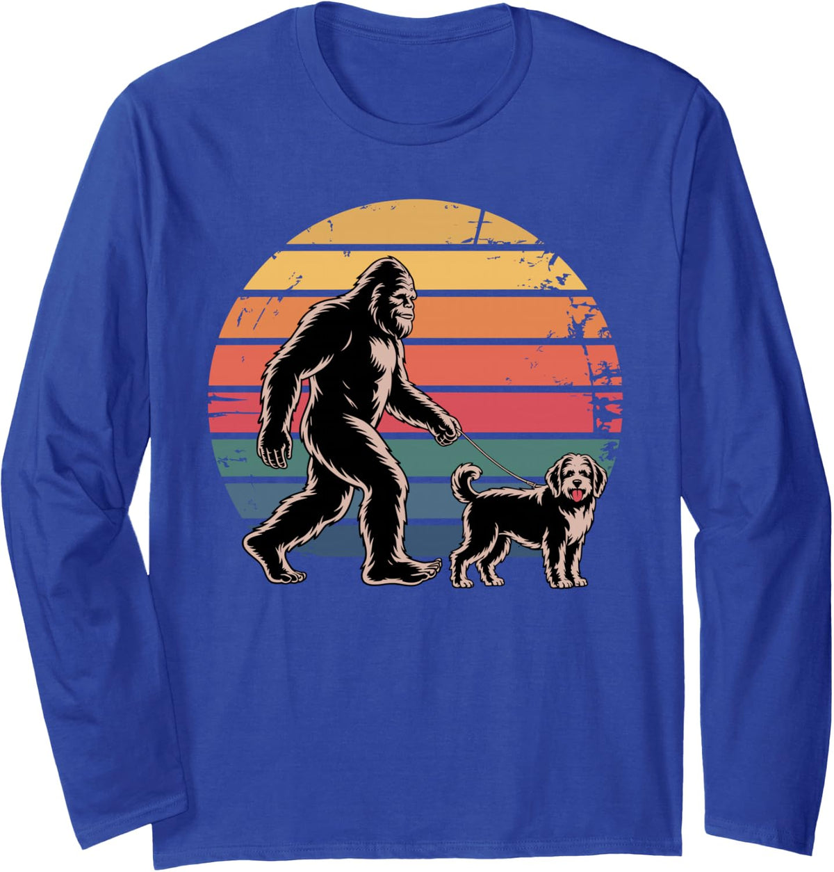 Funny Bernedoodle Art for Men Women Bernedoodle Dog Lover Long Sleeve T-Shirt - Adult Unisex Royal Blue
