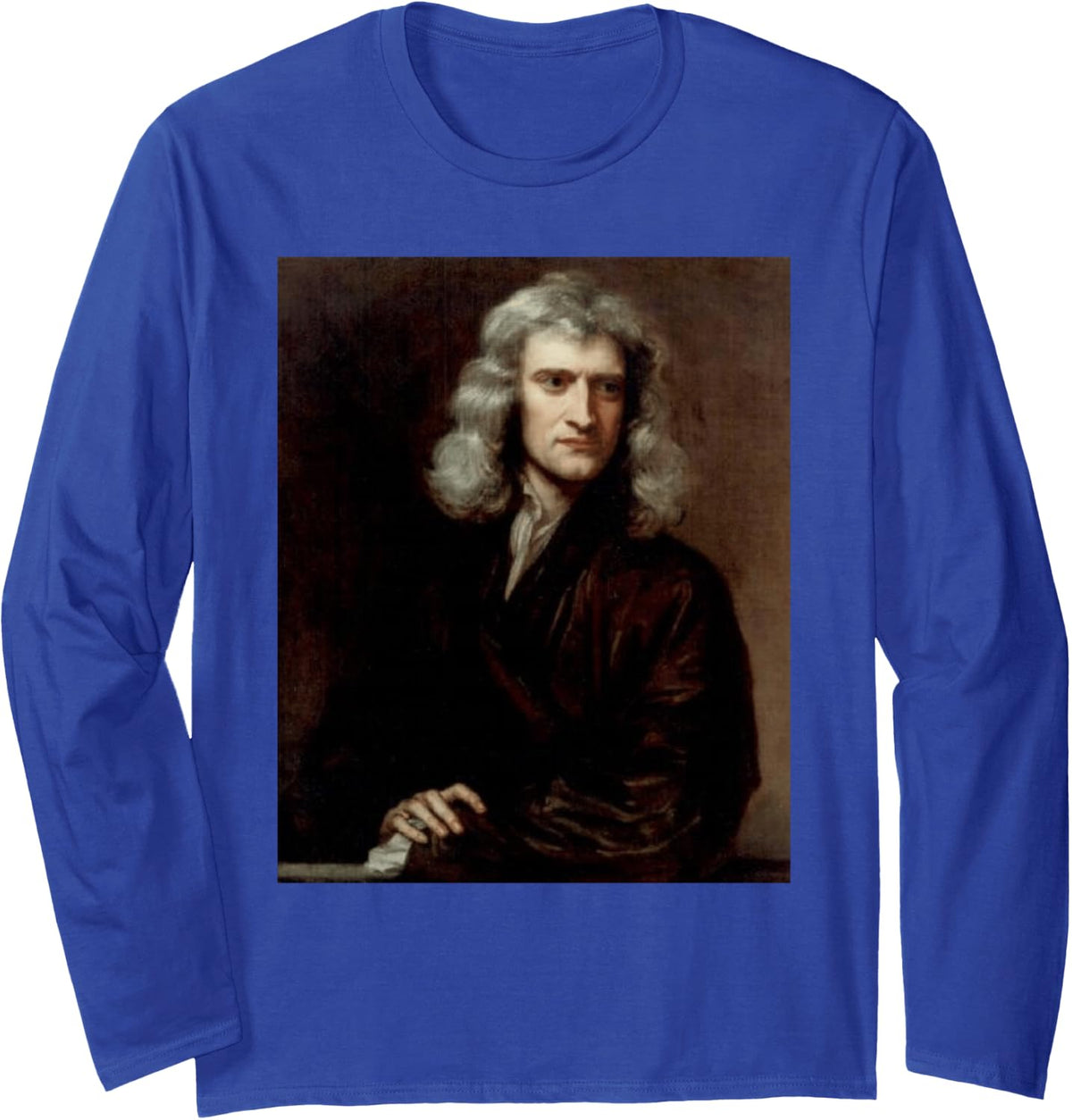 Isaac Newton Physics Gravity Science Apple Genius Long Sleeve T-Shirt - Adult Unisex Royal Blue