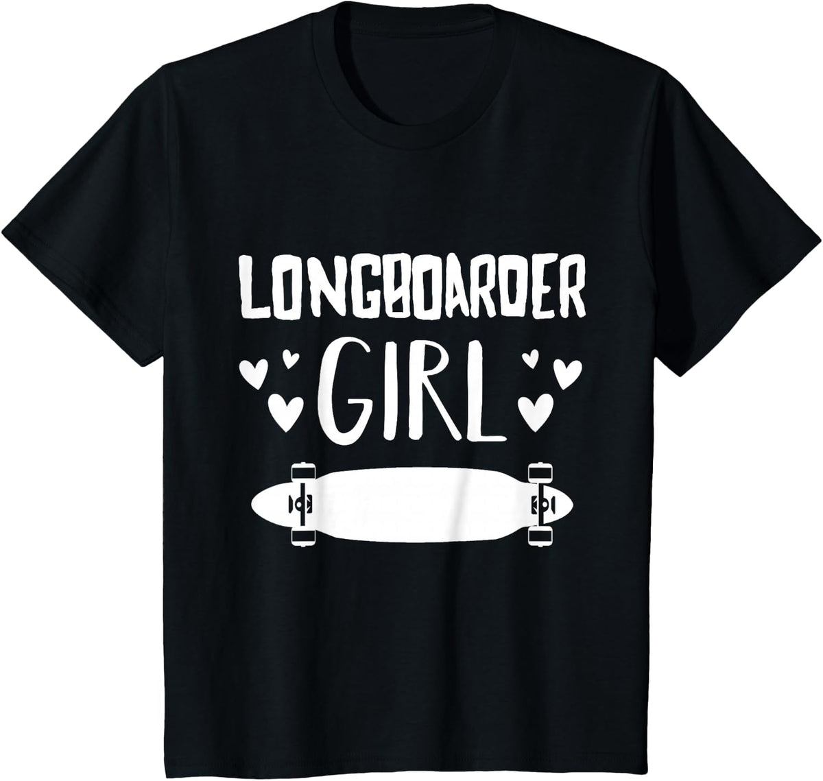 Longboarder Girl Longboard And Longboarding Lovers Gift T-Shirt - Black