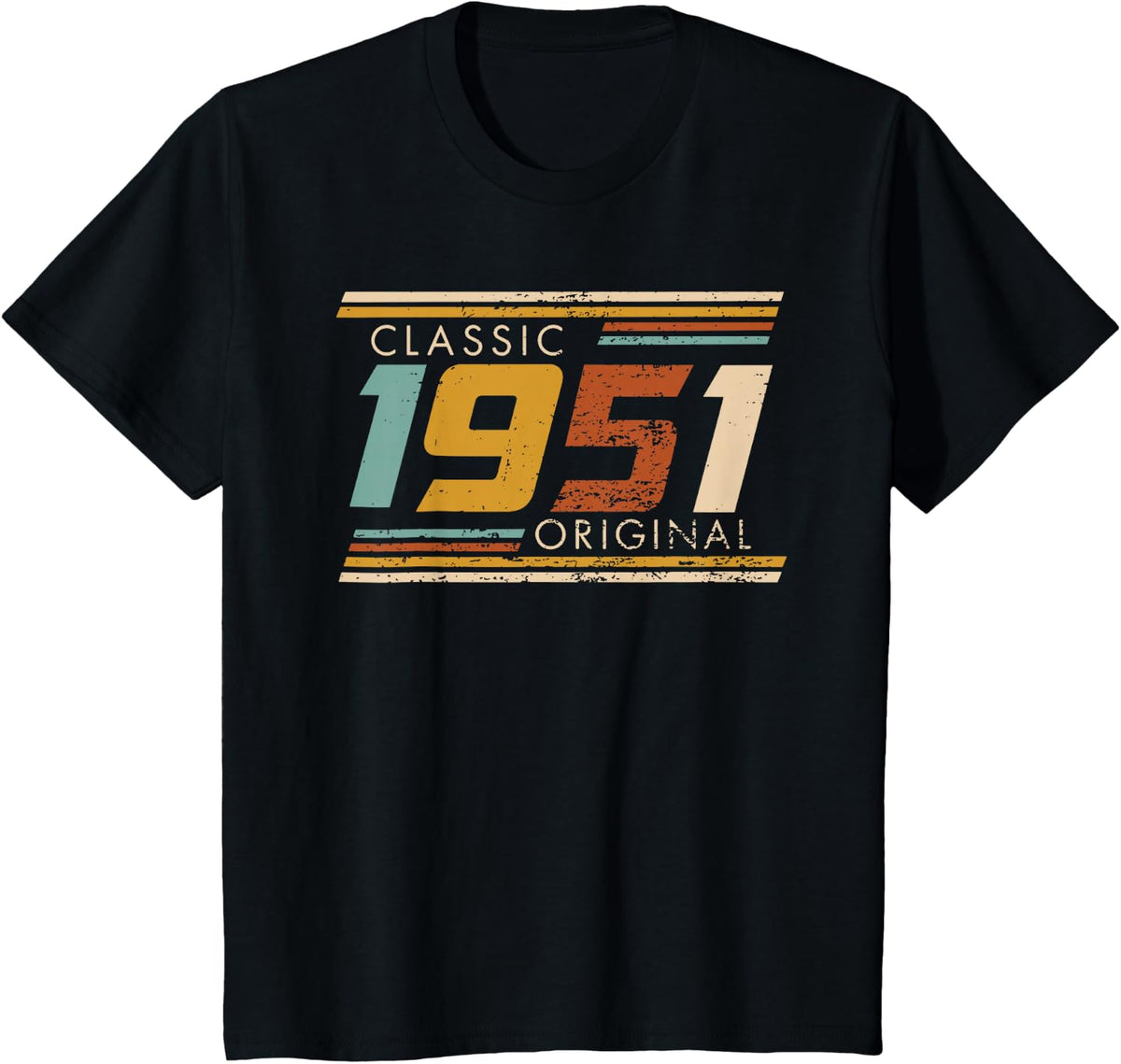 1951 Classic Original Vintage Birthday Est Edition T-Shirt Tee For Men Women - Black