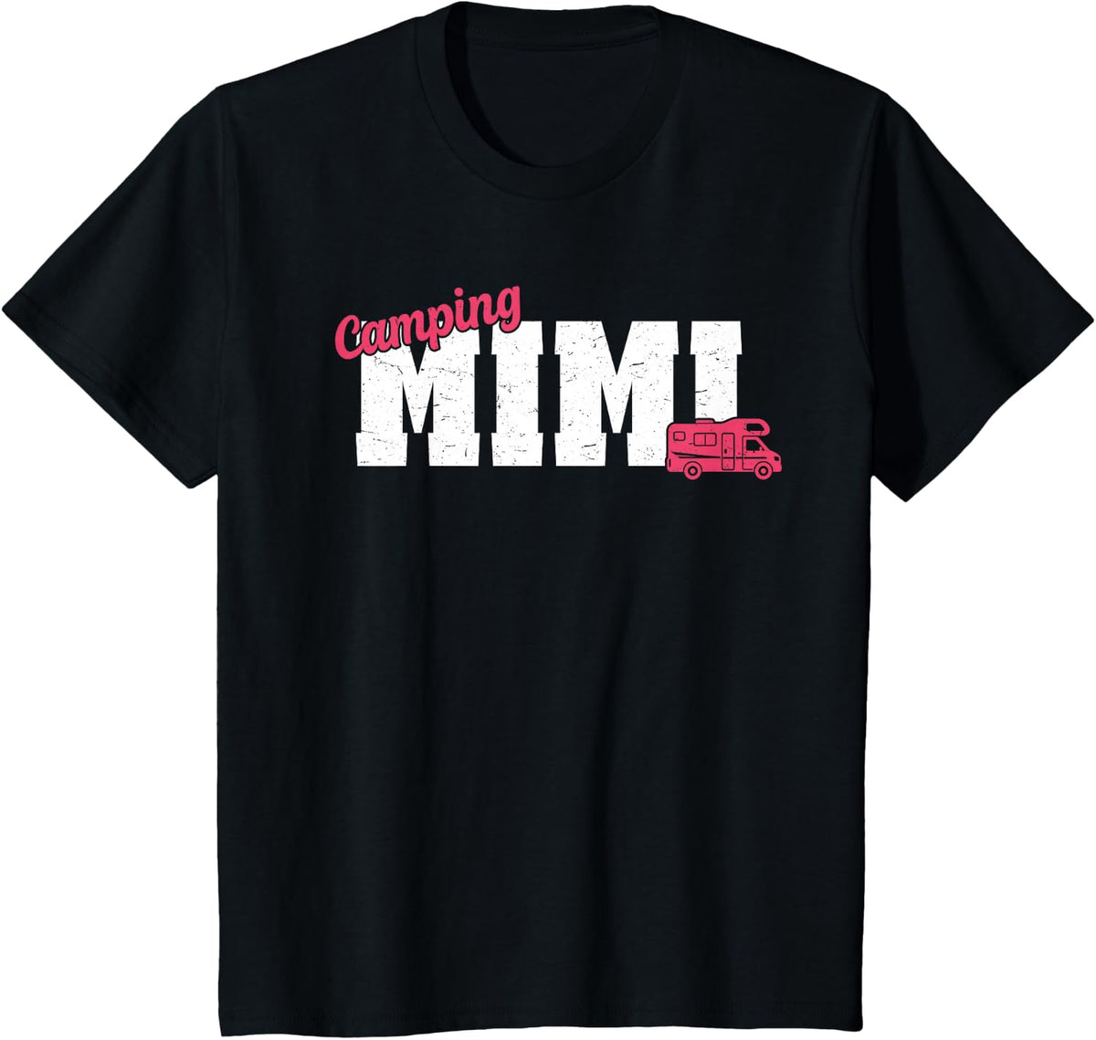 Camping Mimi Camping Grandma RV Camper Glamping Outdoors T-Shirt - Black