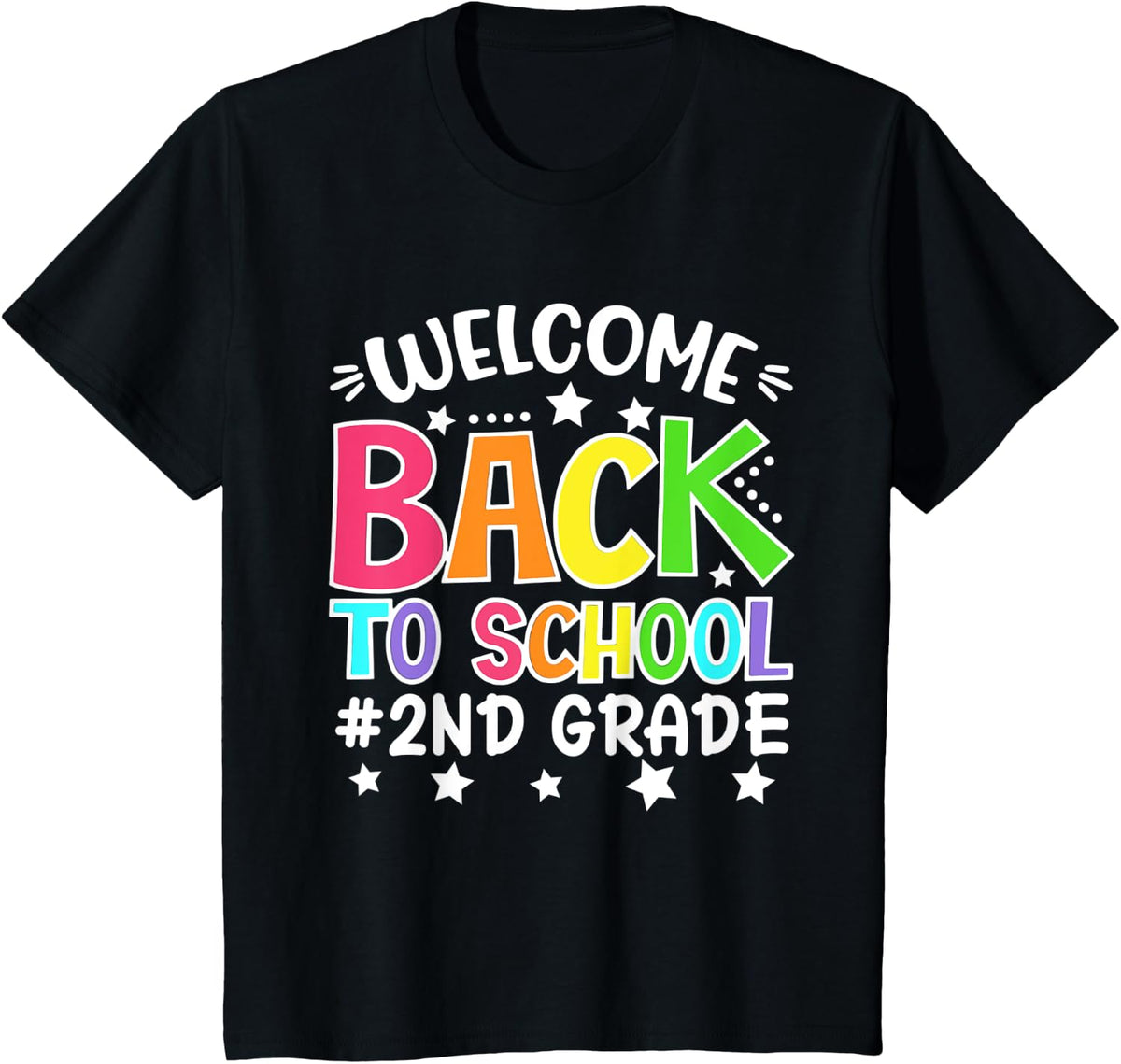 Welcome Back To School 2nd Grade Shirt Teachers Students Men Women Kids T-Shirt - Black