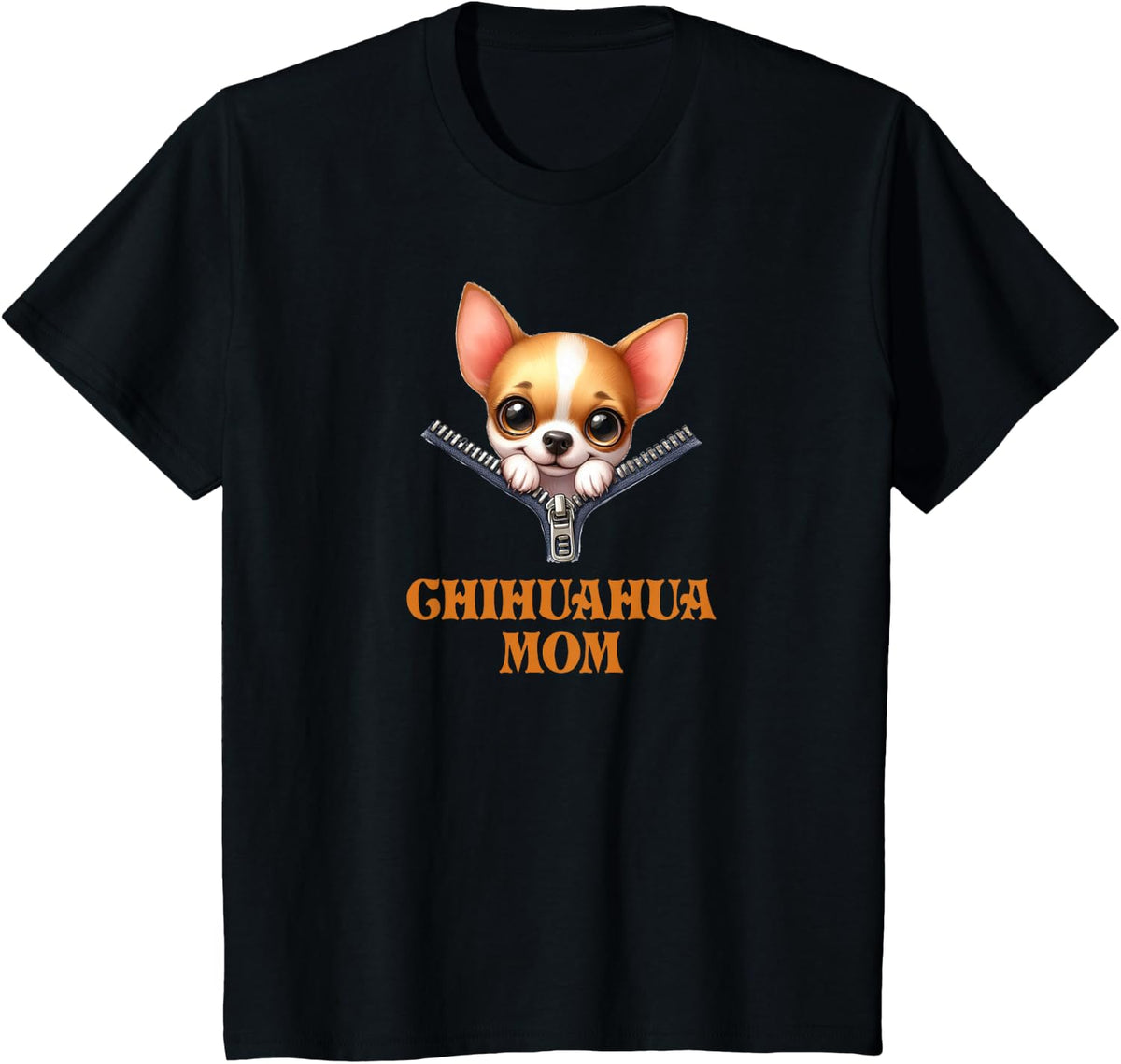 Chihuahua Mom T-Shirt for Women Dog Mom Tees and T Shirts Gift - Black