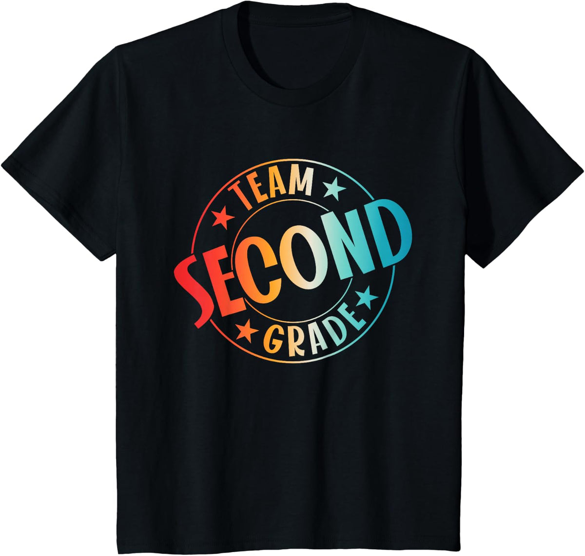 Team Second Grade Teacher Student Back To School 2nd Grade T-Shirt - Black