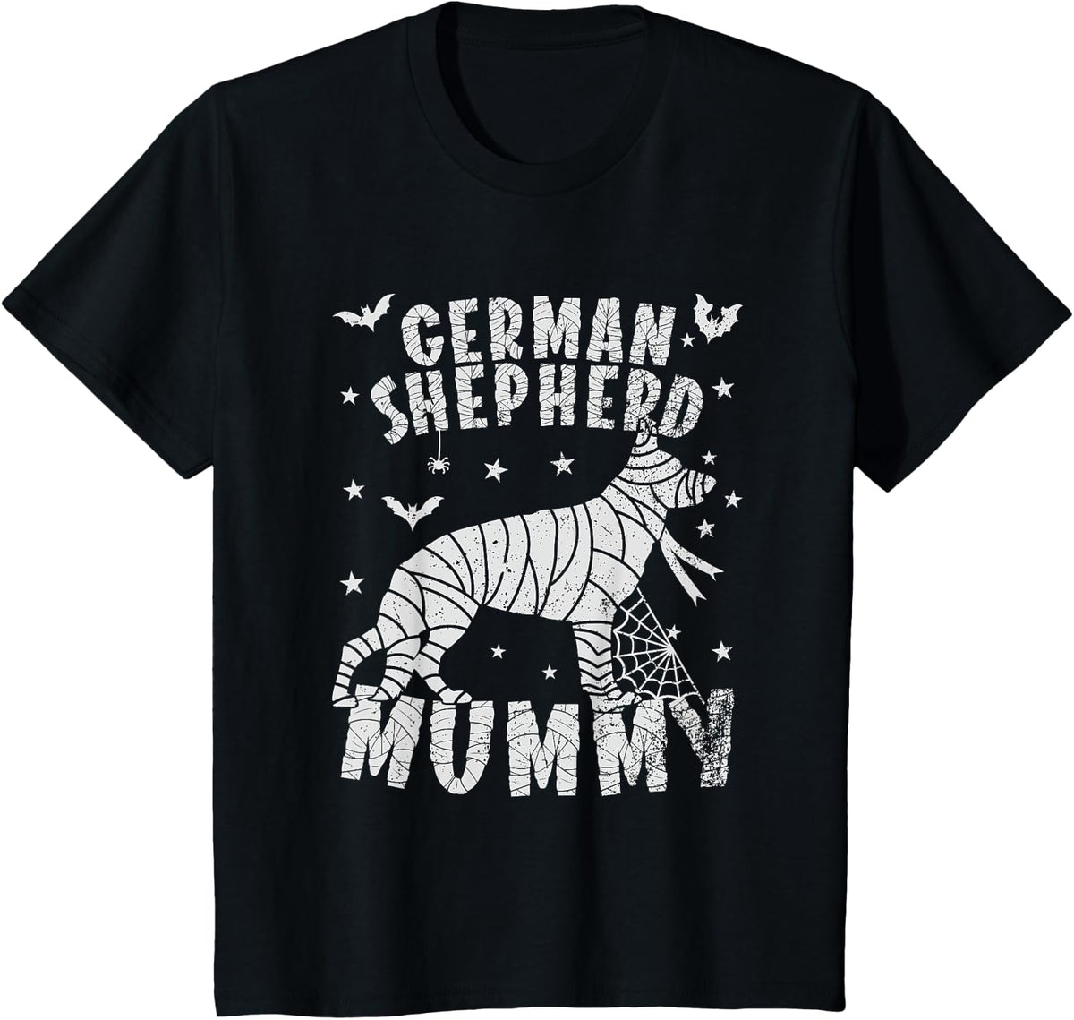 German shepherd Mummy - Halloween T-Shirt - Black