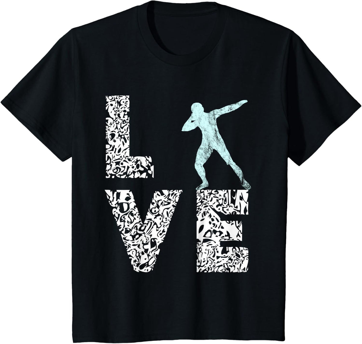 Shot Put Throwing Love Track And Field T-Shirt Sports Tee For Field Throwers - Black
