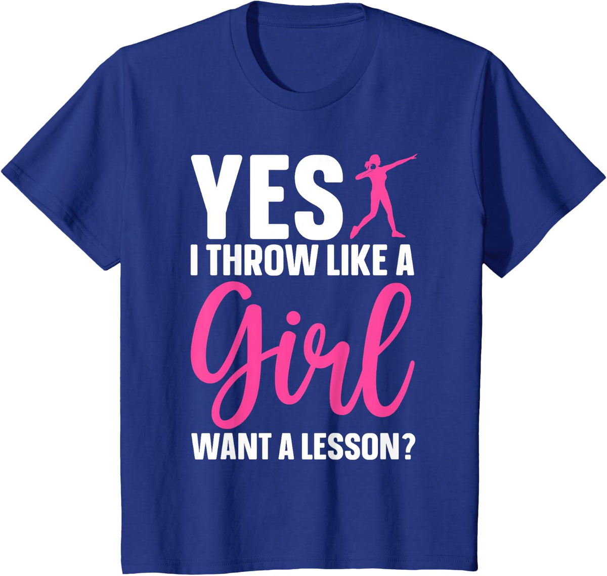 Funny Shot Put Art For Girls Women Track And Field Shot Put T-Shirt - Royal Blue