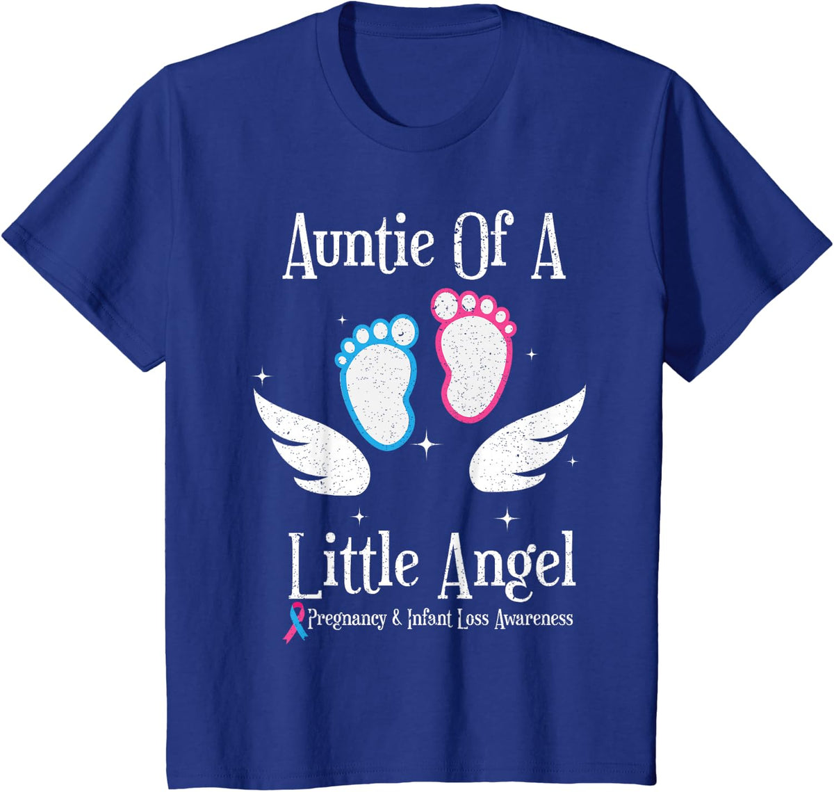 Auntie Of A Little Angel T-Shirt T-Shirt - Royal Blue