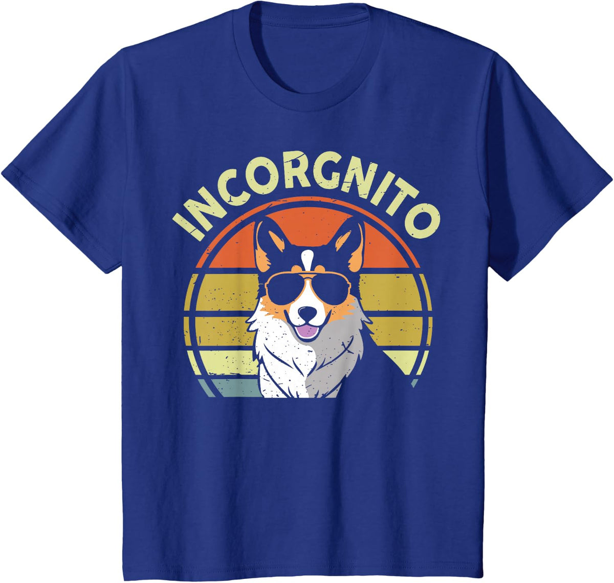 Incognito Corgi Shirt Funny Dog Lover Gift Tee T-Shirt for Corgi Mom Dad - Royal Blue