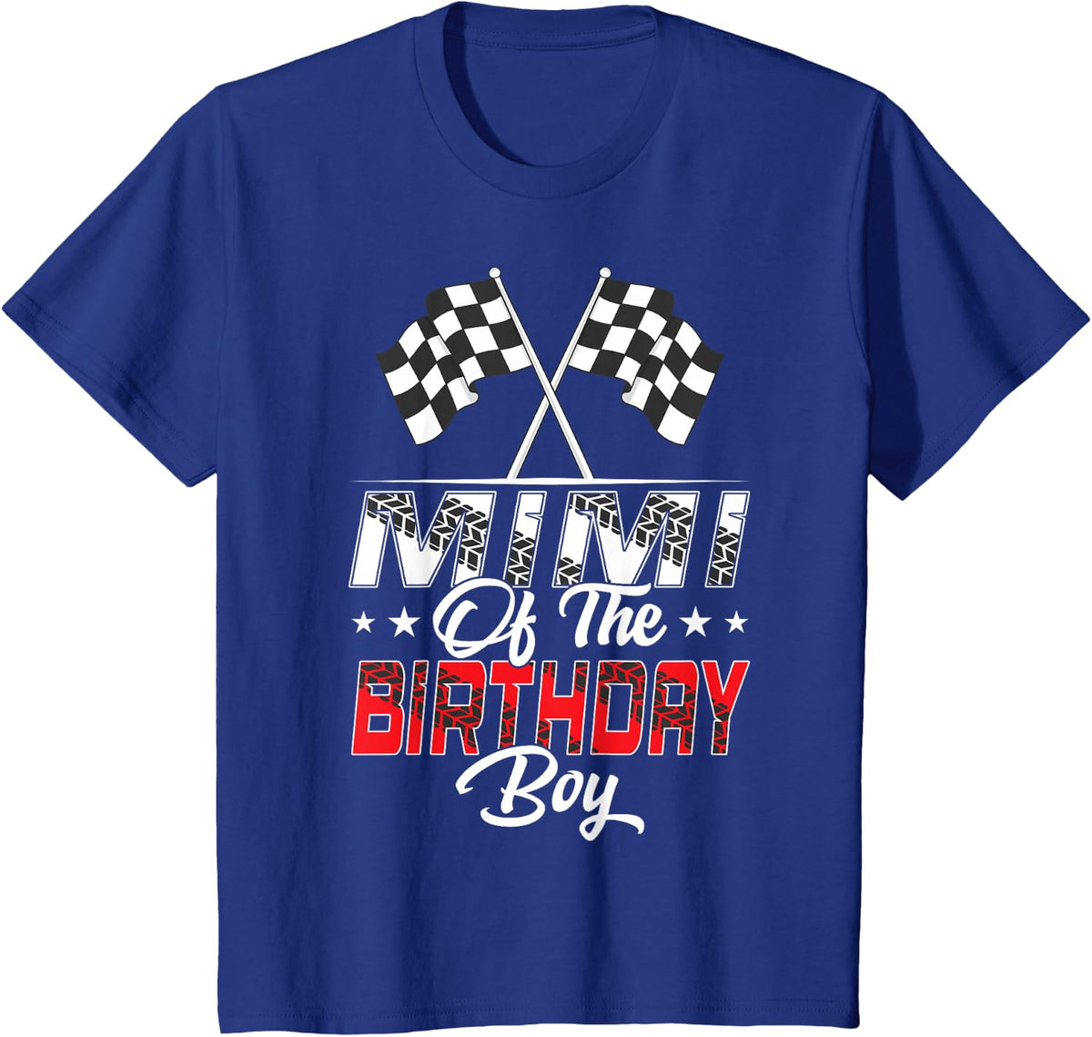 Race Car Mimi of The Birthday Boy Racing Family Pit Crew T-Shirt Tee - Royal Blue