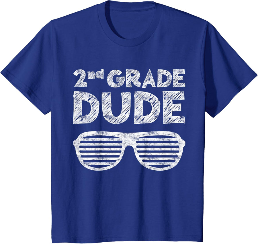 2nd Grade Dude Shirt Second Grade Boy Girl Back to School T-Shirt - Royal Blue