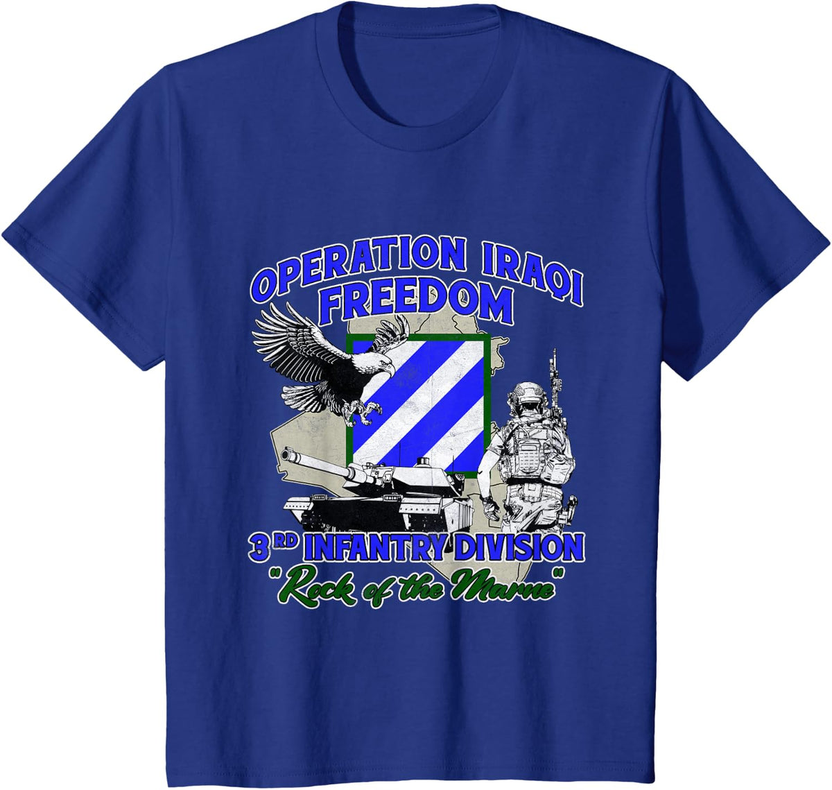 3rd Infantry Division - Operation Iraqi Freedom OIF Veteran T-Shirt - Royal Blue