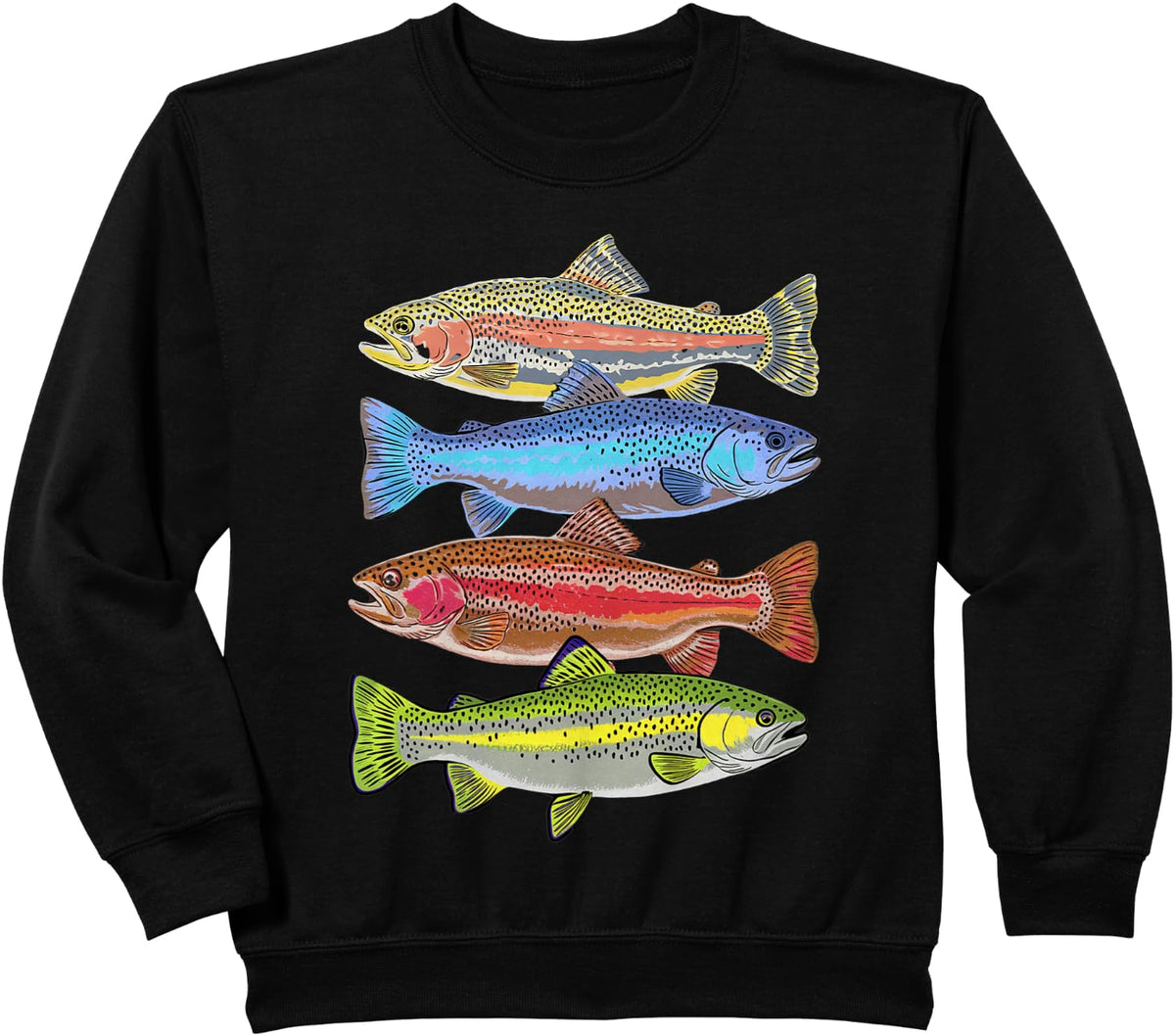Vintage Trout Sweatshirt - Black