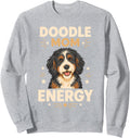 Doodle Mom Energy Bernedoodle Dog Owner Sweatshirt - Adult Unisex Heather Grey