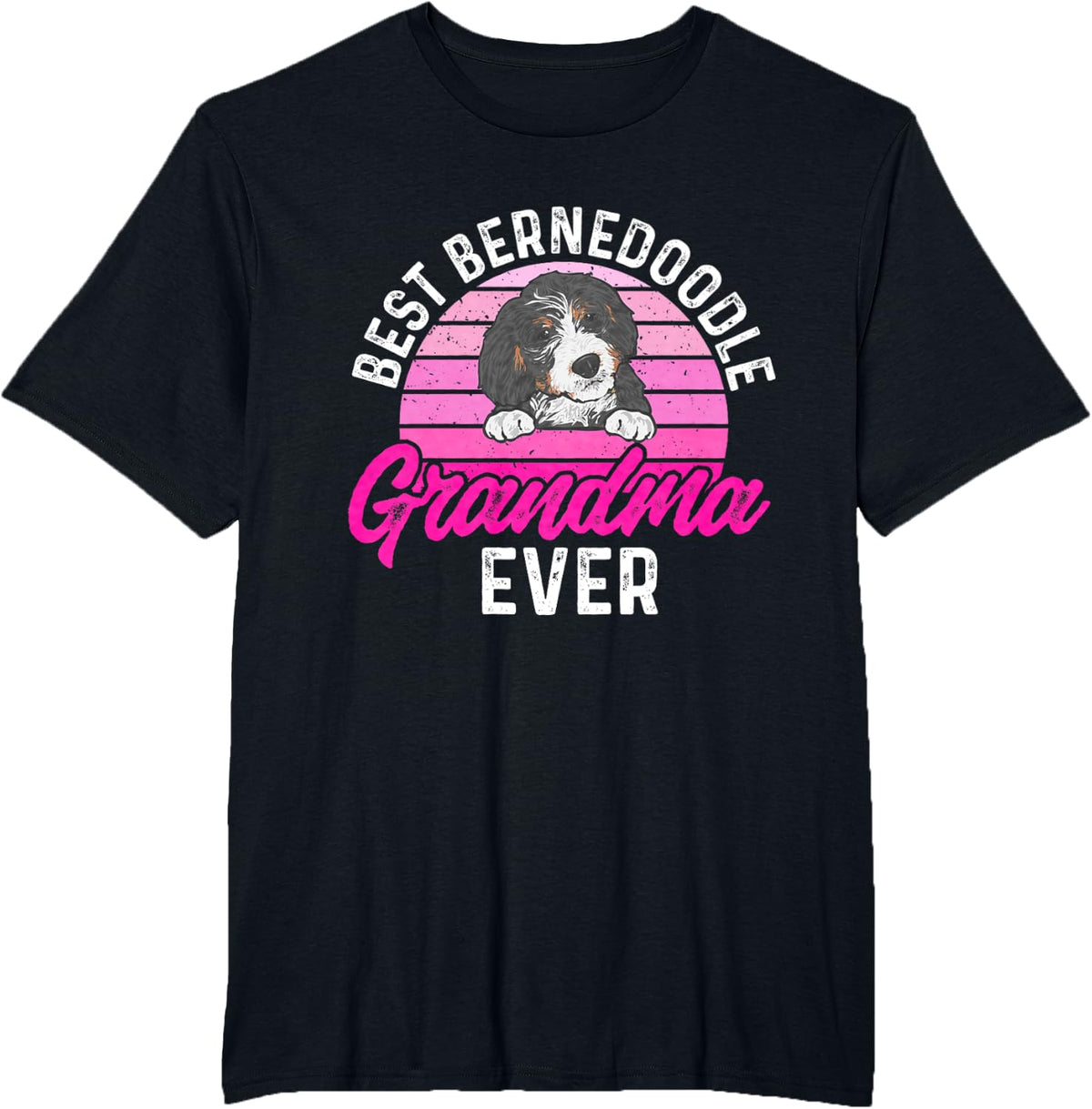 Bernedoodle Dog Best Bernedoodle Grandma Ever T-Shirt - Black