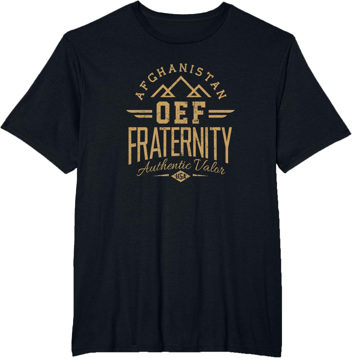 Army Veteran Afghanistan Soldier OEF Enduring Freedom Alumni T-Shirt - Black