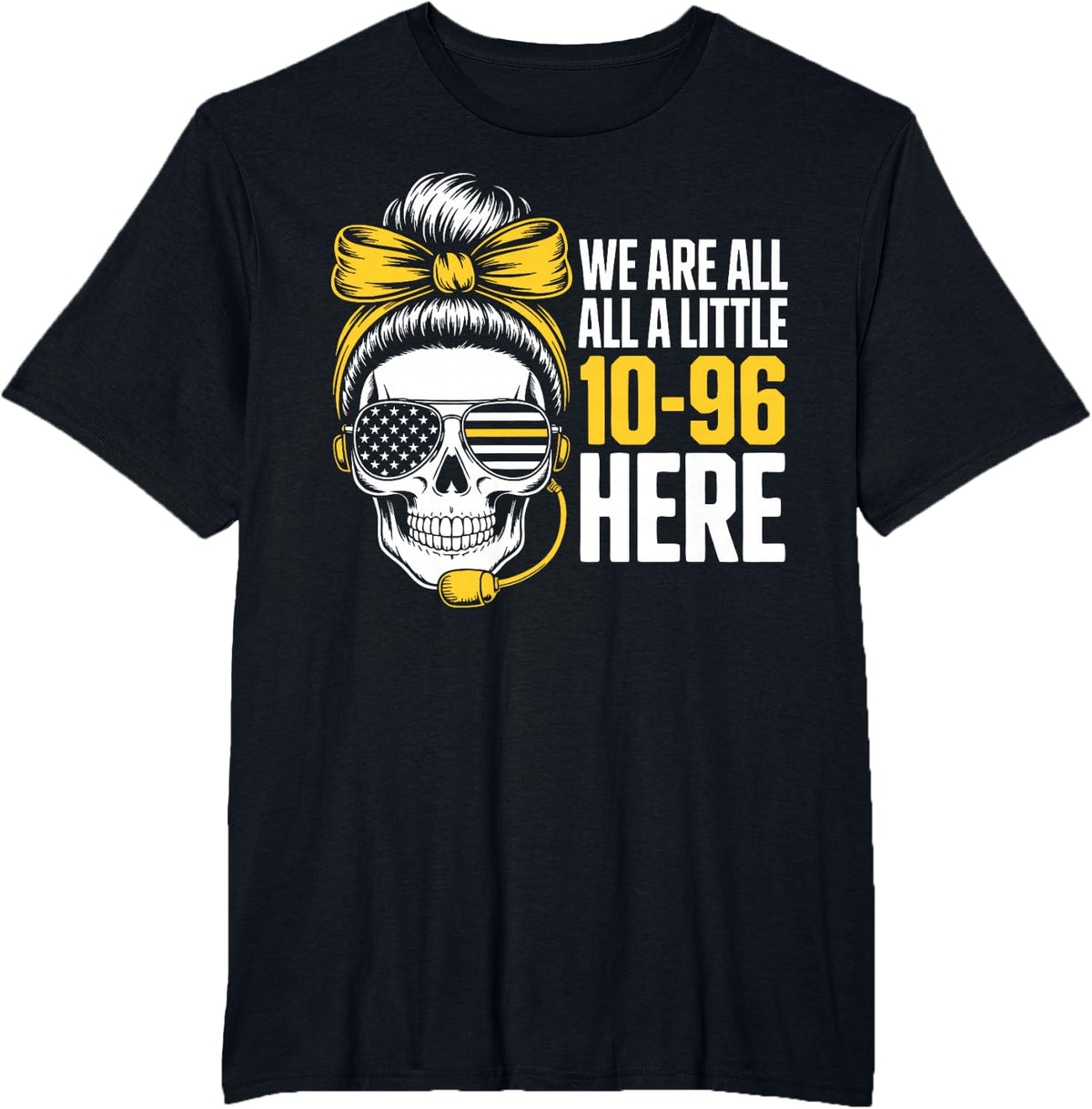911 Emergency Dispatcher 10-96 First Responder Team T-Shirt - Black