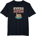 Out with The Old in with The Naps Funny New Year Sloth T-Shirt - Black