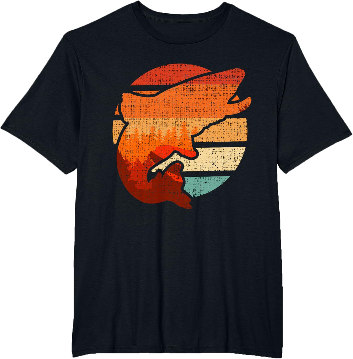 Trout Fishing Fly Fishing Vintage Outdoor Fisherman T-Shirt - Black