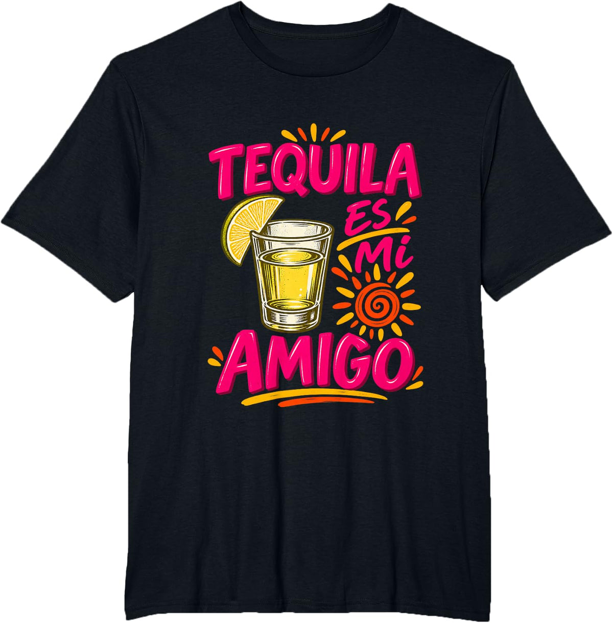 Tequila ES Mi Amigo Funny Drinking Friend Cinco De Mayo T-Shirt - Black