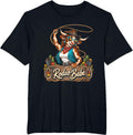 Rodeo Babe Cowgirl - Cow T-Shirt - Black