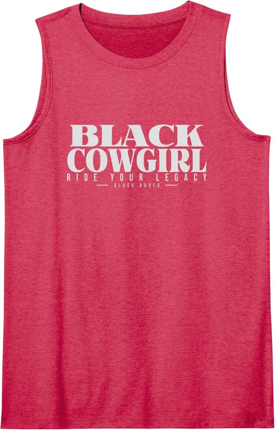 Black Cowgirl Black Rodeo Western Legacy Melanin Equestrian Sleeveless Tank Top - Red