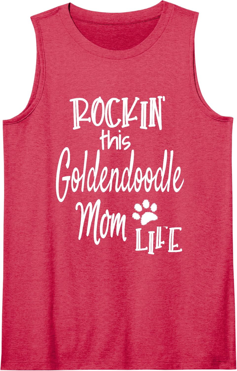Rockin Life Goldendoodle Mom Tshirt Goldendoodle Owner Gift Sleeveless Tank Top - Red